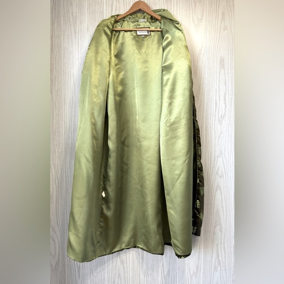 Double Dragon Green Rayon Smoke Jacket Robe Size L EUC - Picture 3 of 5